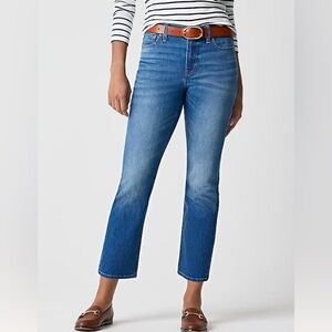 NWT J. Crew Mid Rise Flare Crop Jeans